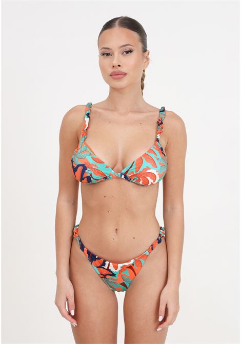 Women's triangle bikini and fixed Brazilian briefs with exotic pattern ME FUI | MF24-0460X1.